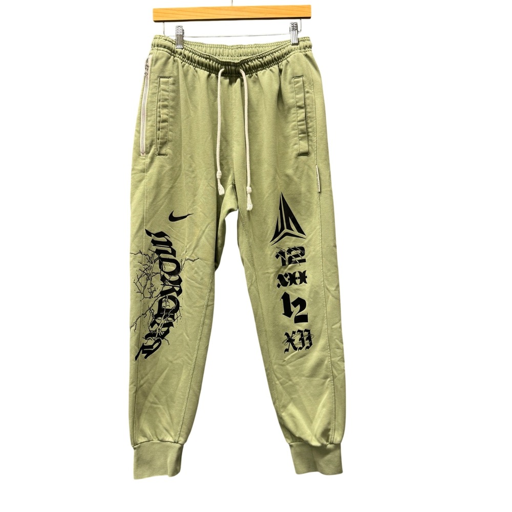 Nike Ja Morant Joggers Mens M Standard Issue Dri-Fit Green Graphic Basketball